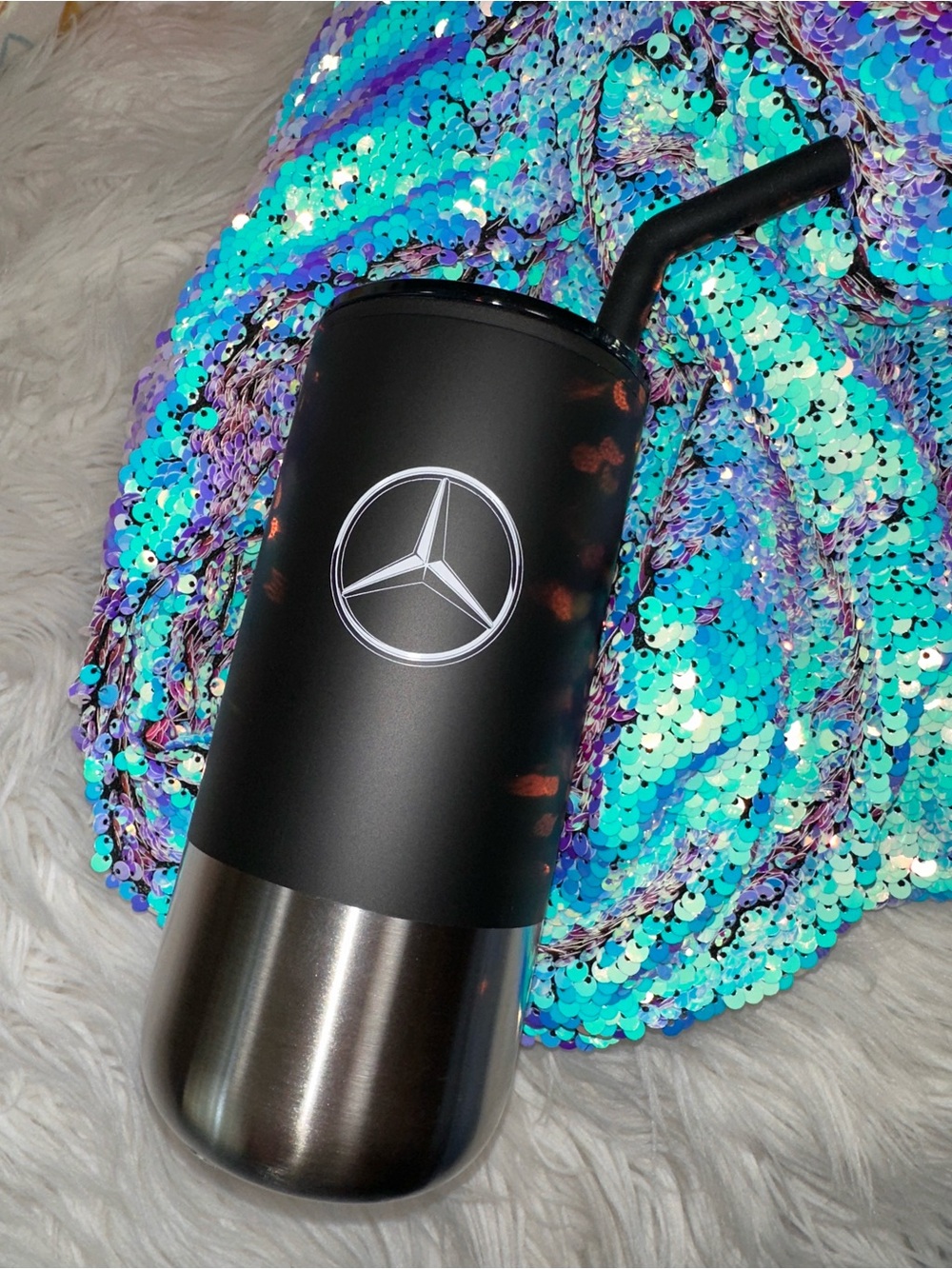 Mercedes Benz • 16 oz Spill Proof Lid Tumbler w Soft Tip Straw